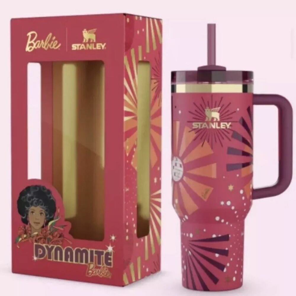 ✨ Barbie × Stanley Tumbler 80s DYNAMITE 40 oz Quencher New IN HAND👀